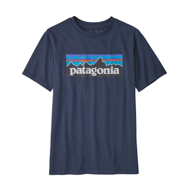T-Shirt Patagonia Enfant Regenerative Organic Certified Cotton P6 Logo New Navy