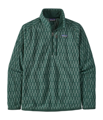Jumper Patagonia Mens Better Sweater 1/4 Zip Pine Knit Northern Green