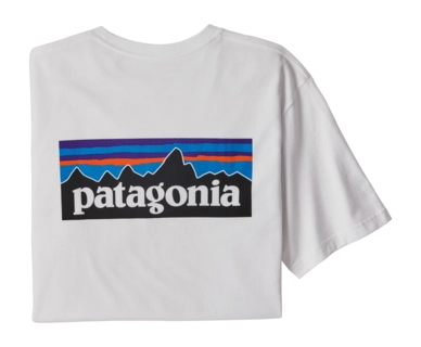 T-Shirt Patagonia Mens P-6 Logo Responsibili-Tee White 2020