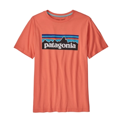 T-Shirt Patagonia Enfant Regenerative Organic Certified Cotton P6 Logo Coho Coral