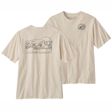 T-Shirt Patagonia Homme Lost And Found Organic Pocket Undyed Natural