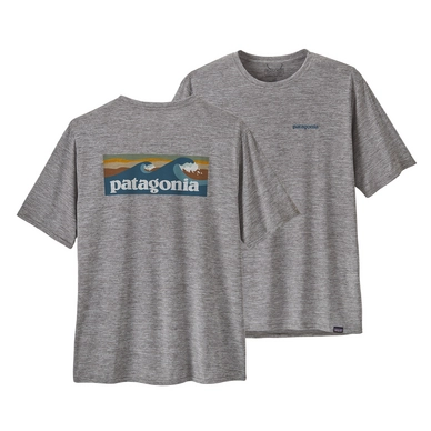 T-Shirt Patagonia Cap Cool Daily Graphic Shirt Waters Herren Boardshort Logo Abalone Blue Feather
