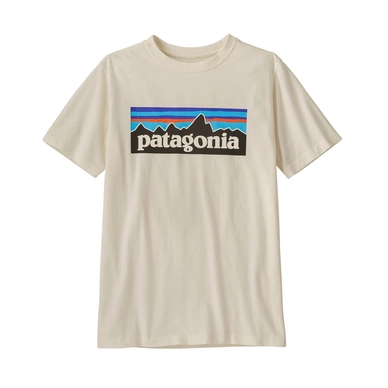 T-Shirt Patagonia Kids Regenerative Organic Certified Cotton P6 Logo Undyed Natural