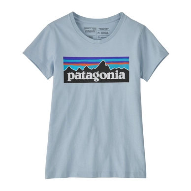 T-Shirt Patagonia Filles Regenerative Organic Certified Cotton P6 Logo Steam Blue