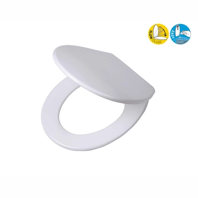 Toilet Seat Tiger Boston Slowclose White/Stainless Steel