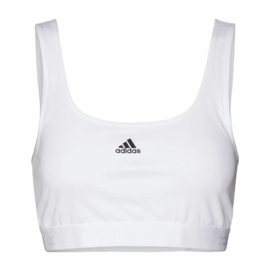 Sports Bra Adidas Women's Crop Bra White