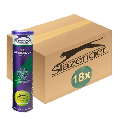 Tennis Balls Slazenger Wimbledon Hydroguard Ultra-Vis Tin of 4 (Box 18x4)