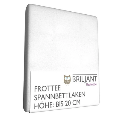 Spannbettlaken Briljant Weiß Kinder (Frottee)