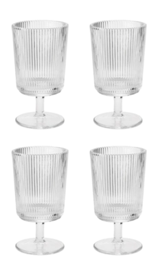 Witte Wijnglas Stelton Pilastro Clear 180 ml (Set van 4)