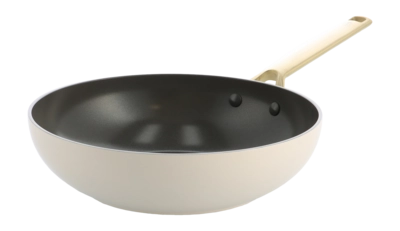 Wokpan BK Sublime Cream White Met Keramische Antikleeflaag 28 cm