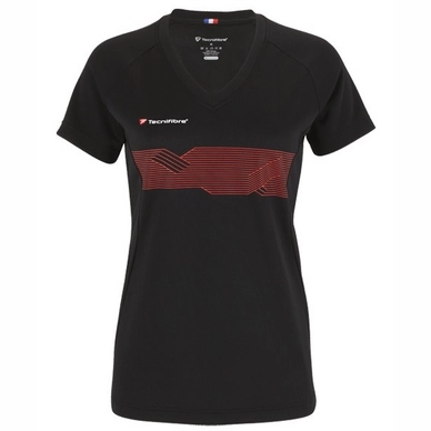 T-shirt de tennis Femme Tecnifibre F2 Airmesh Noir