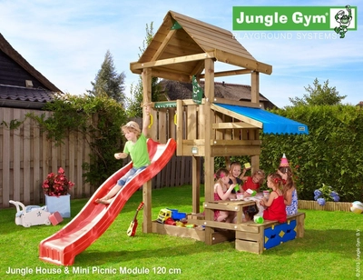 Speelset Jungle Gym Jungle House + Mini Picnic 120 Rood
