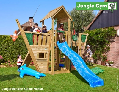 Speelset Jungle Gym Jungle Mansion + Boat Blauw