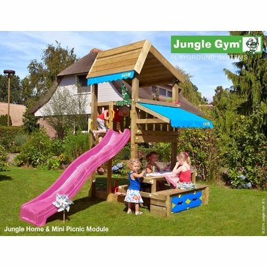 Speeltoren Jungle Gym Jungle Home + Mini Picnic 120 Fuchsia