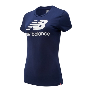 T-Shirt New Balance Women Essentials Stacked Logo Tee Pigment