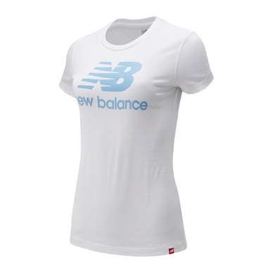 T-Shirt New Balance Women Essentials Stacked Logo Tee White Multi