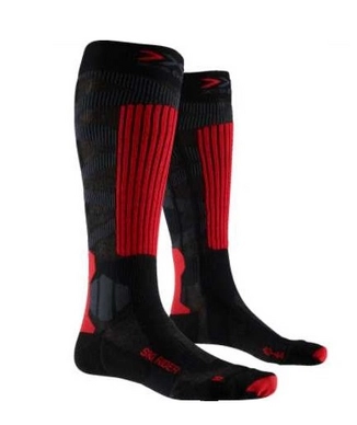Skisok X-Socks Ski Rider 4.0 Grey Red Black