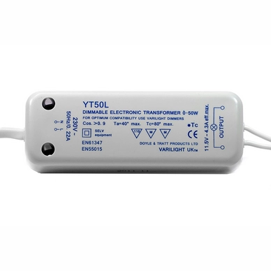 LED Transformator 12V 4,3A Max. 50 Watt Dimbaar