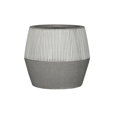 Bloempot Pottery Pots Ridged Harley L White stripe 53 x 48 cm