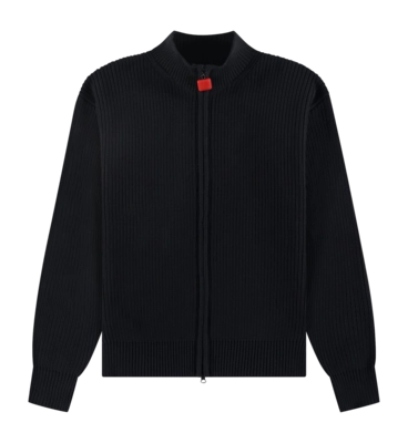 Zip Up Sweater The New Orignals Men Fisherman Rib Black