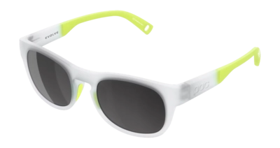 Zonnebril POC Kids Evolve Uranium Black Trans/Fluo Limegreen/Clarity POCito/Sunny Grey Gepolariseerd