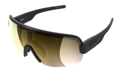 Zonnebril POC Unisex Aim Uranium Black/Clarity Road/Partly Sunny Gold Gepolariseerd
