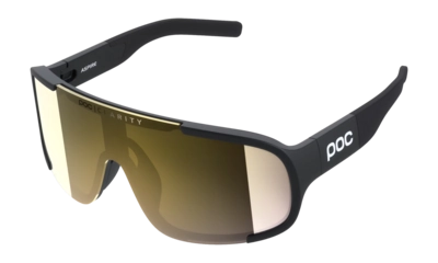 Zonnebril POC Unisex Aspire Uranium Black/Clarity Road/Partly Sunny Gold Gepolariseerde glazen