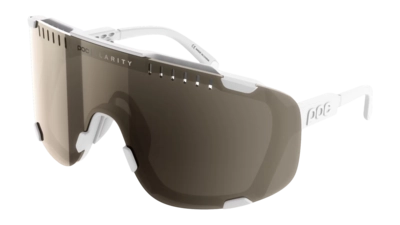 Zonnebril POC Unisex Devour Wide Fit Hydrogen White Clarity Trail /Partly Sunny Silver Gepolariseerd