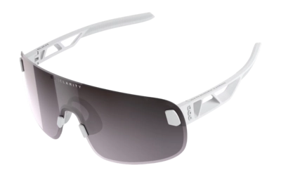 Zonnebril POC Unisex Elicit Hydrogen White/Clarity Road/Sunny Silver Gepolariseerde lenzen