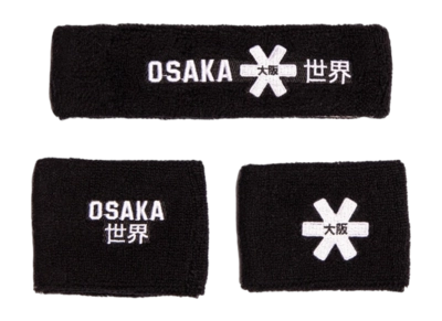 Zweetbandje Osaka Dames en heren Set 2.0 Black White Set van 2