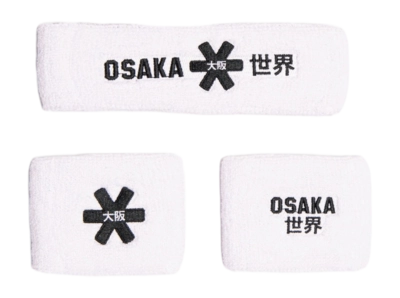 Zweetbandje Osaka Dames Heren Set 2.0 White Set van 2