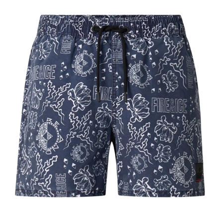Zwembroek Bogner Fire + Ice Men Nelson2 Night Blue Print Regular fit