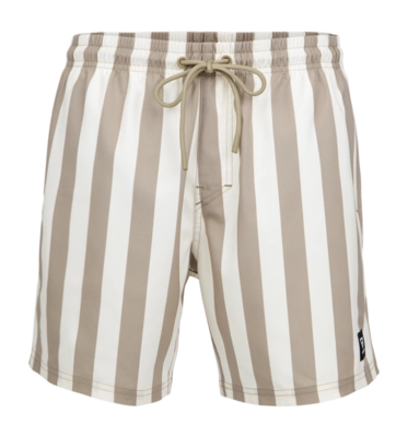 Zwembroek Brunotti Men Cester-Big Stripe Chinchilla Regular Fit