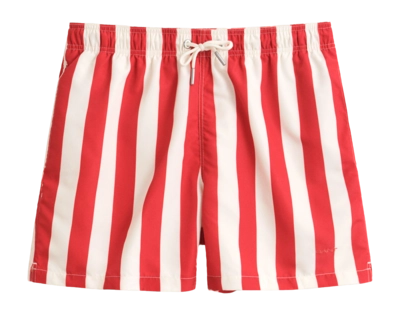 Zwembroek GANT Men Block Striped Swim Shorts Rose Red Regular Fit