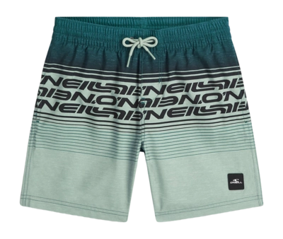 Zwembroek O'Neill Boys Logo Stripe Swimshorts Boys Green Heritage O'Neill Regular Fit