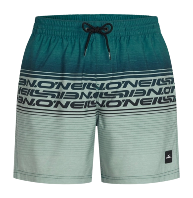 Zwembroek O'Neill Men Logo Stripe 16 Inch Swimshorts Green Heritage Stripe Regular Fit