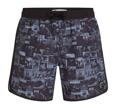 Zwembroek O'Neill Men O'Riginals Scallop 16 Inch Swimshorts Black Out Heritage All-Over Print Regular Fit