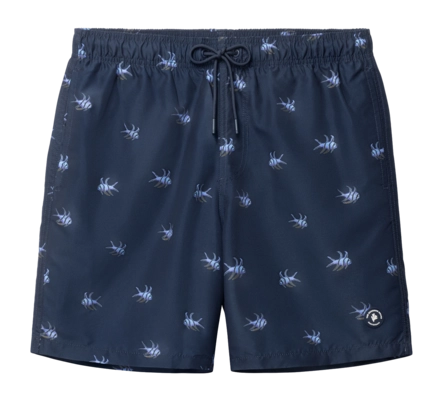 Zwembroek Shiwi Men MIKE 7 Inch Blue Navy Multi Fish