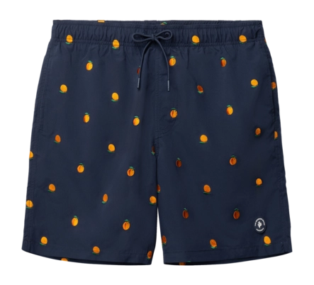 Zwembroek Shiwi Men MIKE 7 Inch Blue Navy Orange Embro