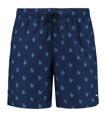 Zwembroek Shiwi Men Mike 7 Inch Blue Navy Sketched Coral