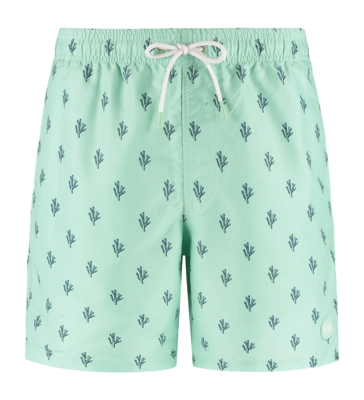 Zwembroek Shiwi Men Mike 7 Inch Green Jade Sketched Coral