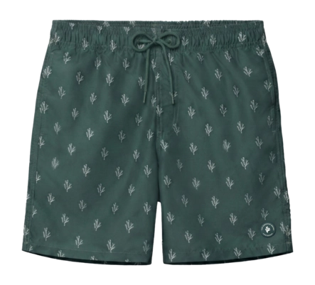 Zwembroek Shiwi Men MIKE 7 Inch Green Leaf Sketched Coral