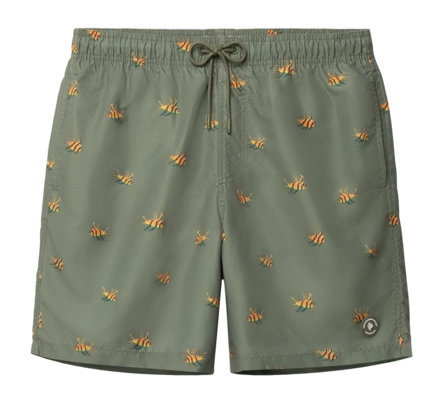 Zwembroek Shiwi Men MIKE 7 Inch Green Olive Multi Fish
