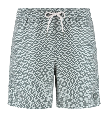 Zwembroek Shiwi Men Mike 7 Inch Green Smokey Geo Square