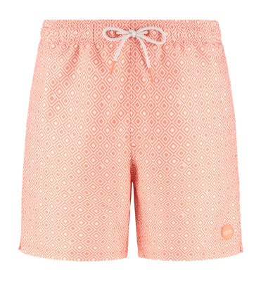 Zwembroek Shiwi Men Mike 7 Inch Orange Coral Geo Square