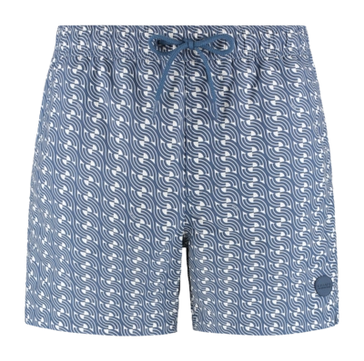 Zwembroek Shiwi Men Nate Quick Dry 5 Inch Blue Slate Geo Waves