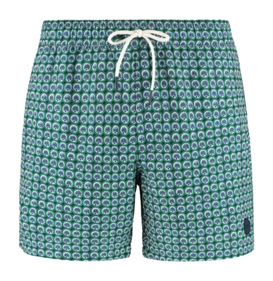 Zwembroek Shiwi Men Scott Stretch 6 Inch Green Canopy Batik Lotus