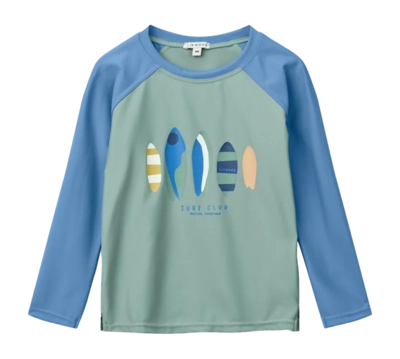 Zwemshirt Liewood Kids Noah Placement Longsleeve Boards / Light Peppermint
