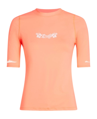 Zwemshirt O'Neill Women Skins Shortsleeve Funky Peach Nauwsluitende pasvorm