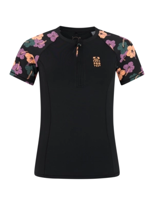 Zwemshirt Protest Women PRTNautic Surf Short Sleeve True Black Reguliere pasvorm